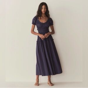 Doen Navy (Adriatic) Leanne Midi Dress - Size M
